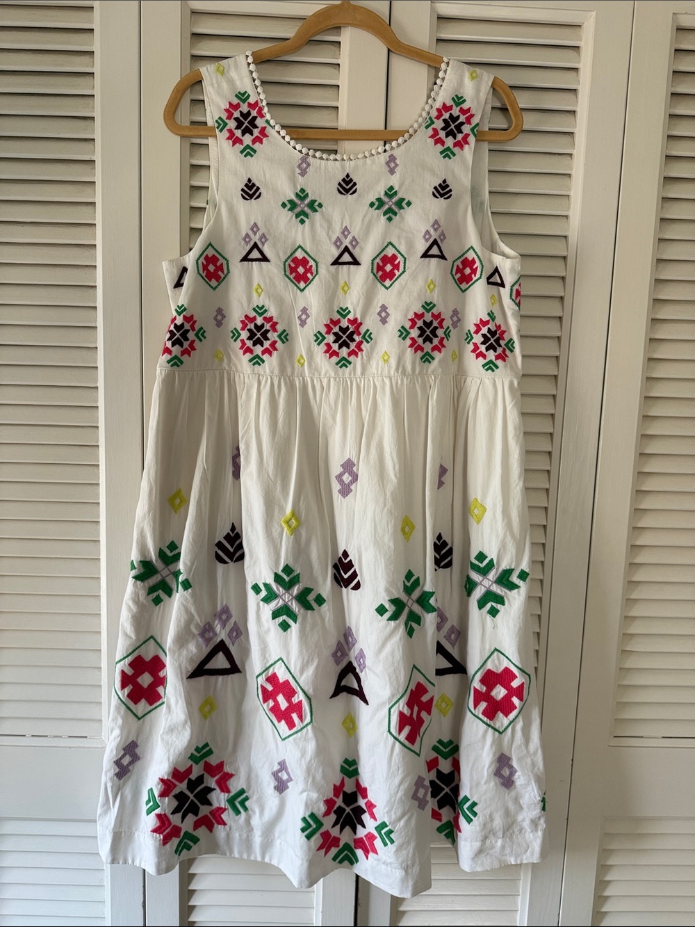 Anthropologie White Sleeveless Dress